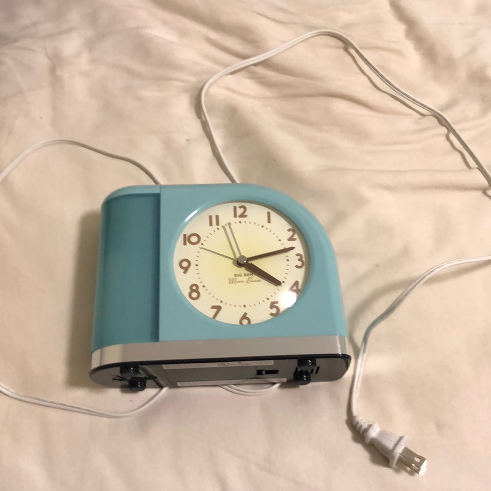 Light blue vintage clock